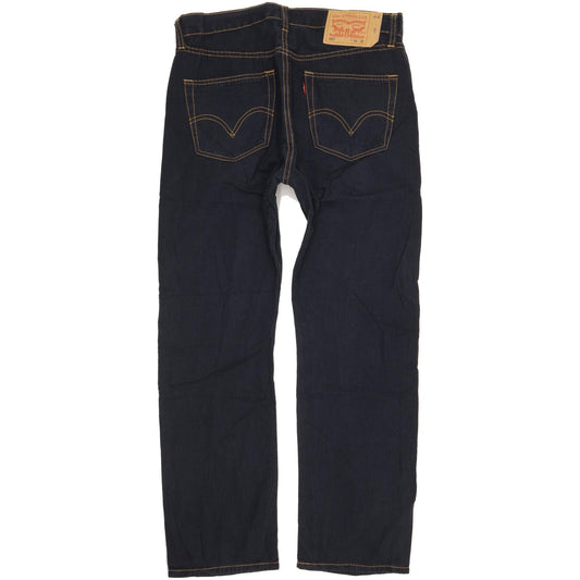 Levi's 501 Men Navy Straight Regular Trousers W34 L30