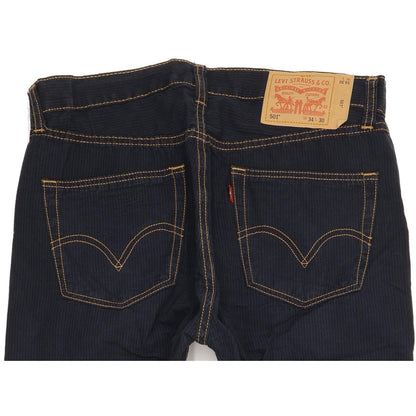 Levi's 501 Men Navy Straight Regular Trousers W34 L30