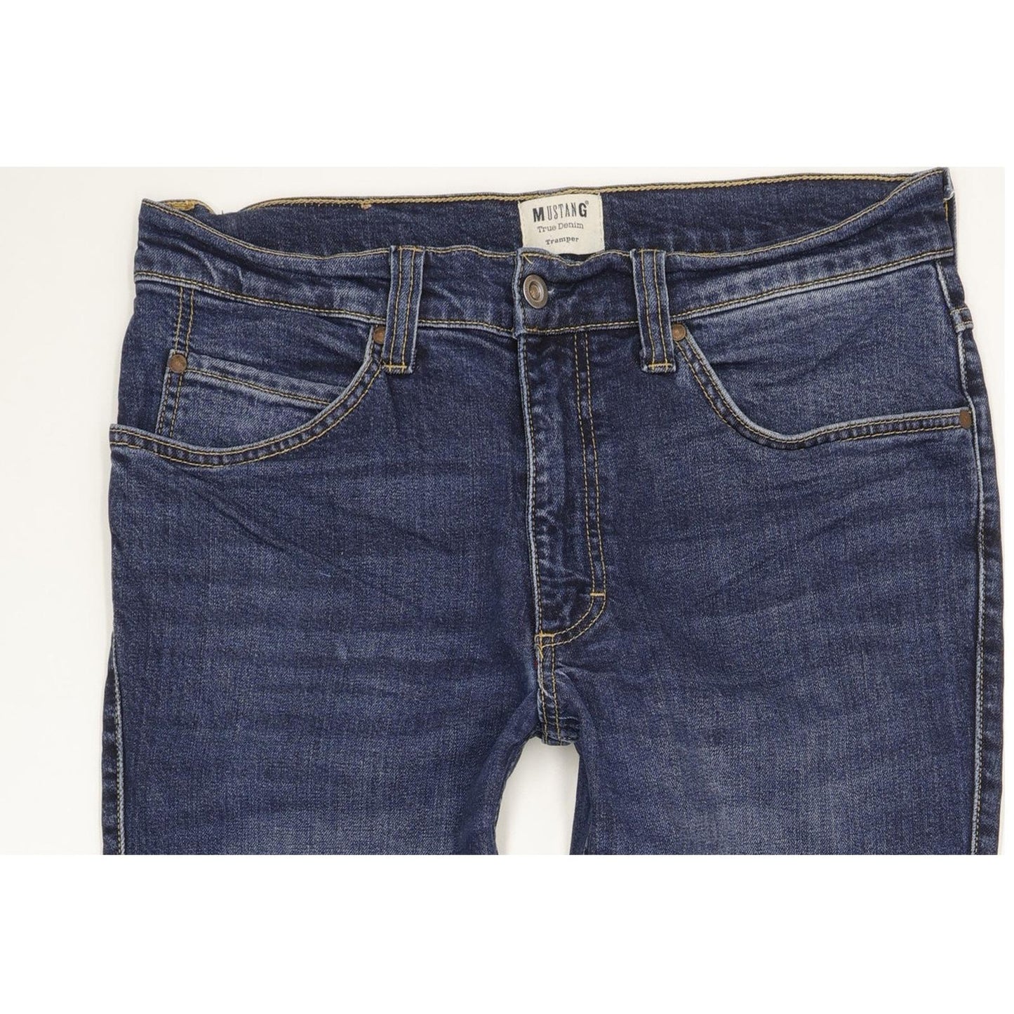 Mustang Tramper Men Blue Straight Regular Stretch Jeans W33 L32