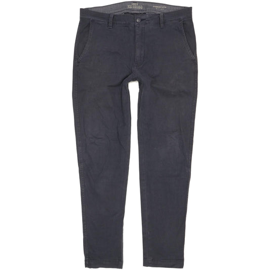 Levi's Men Navy Tapered Regular Chino Stretch Trousers W33 L31