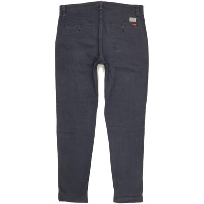 Levi's Men Navy Tapered Regular Chino Stretch Trousers W33 L31