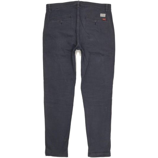 Levi's Men Navy Tapered Regular Chino Stretch Trousers W33 L31