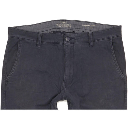 Levi's Men Navy Tapered Regular Chino Stretch Trousers W33 L31