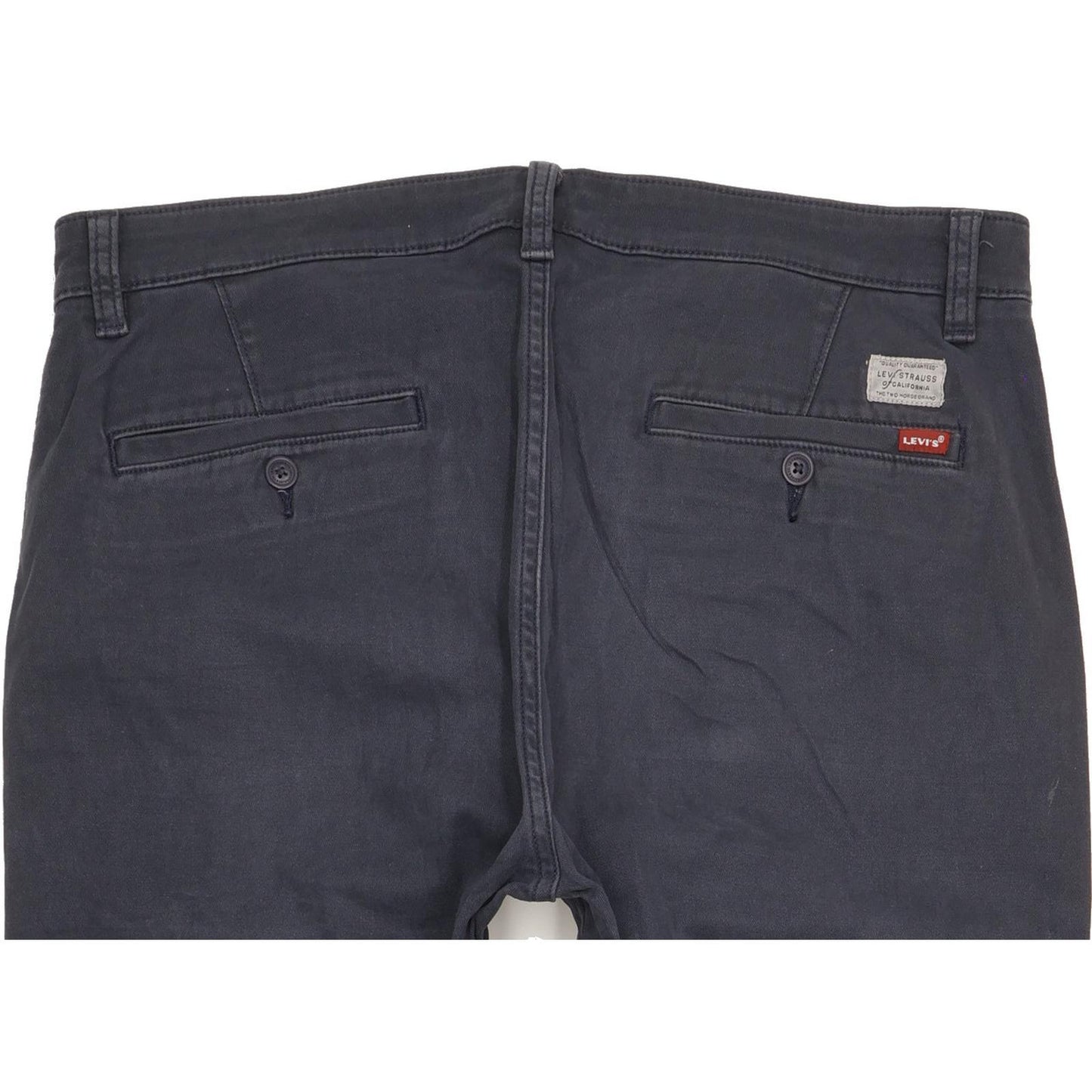 Levi's Men Navy Tapered Regular Chino Stretch Trousers W33 L31