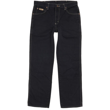Wrangler Texas Men Black Straight Regular Jeans W33 L29
