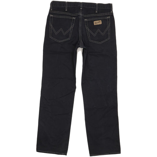 Wrangler Texas Men Black Straight Regular Jeans W33 L29
