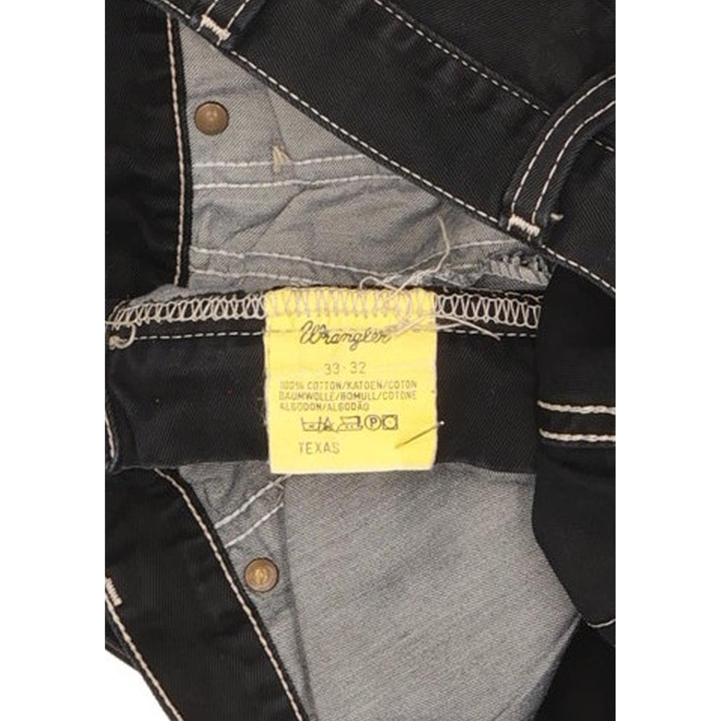 Wrangler Texas Men Black Straight Regular Jeans W33 L29
