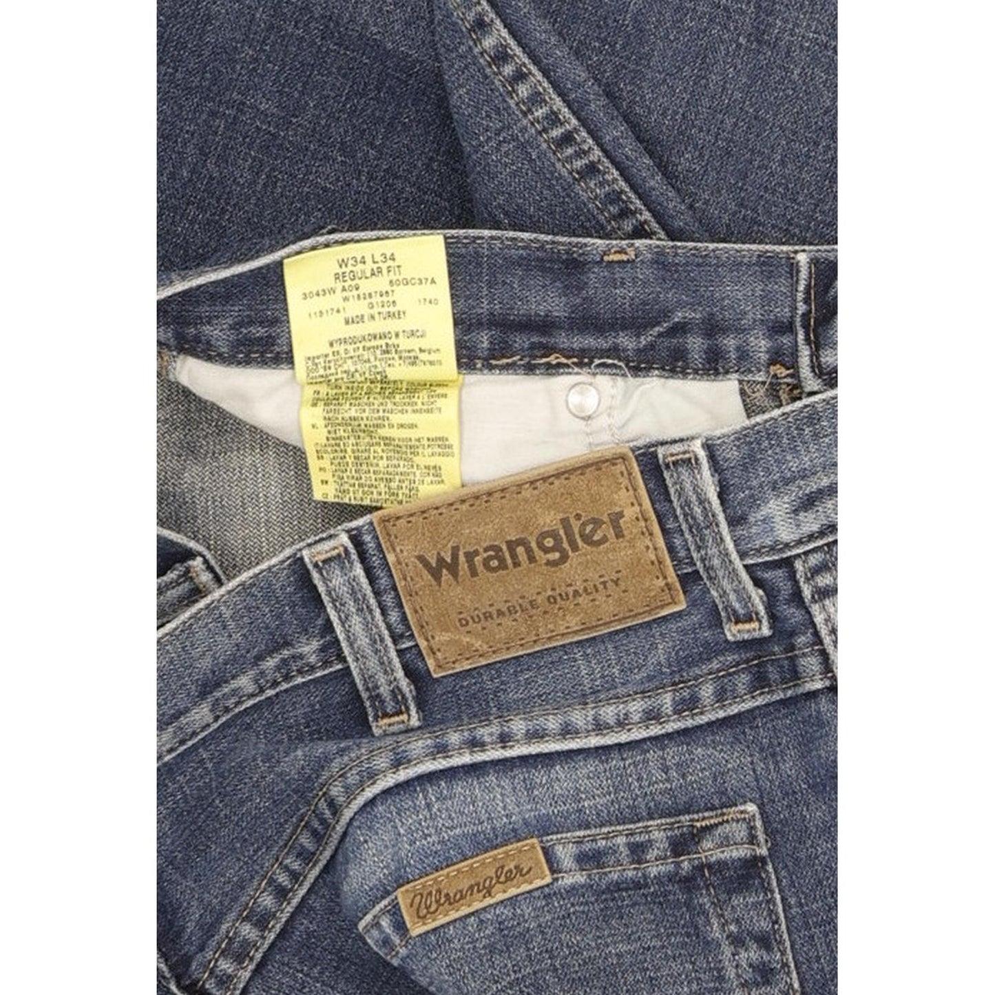 Wrangler Durable Quality Men Blue Straight Regular Jeans W34 L34
