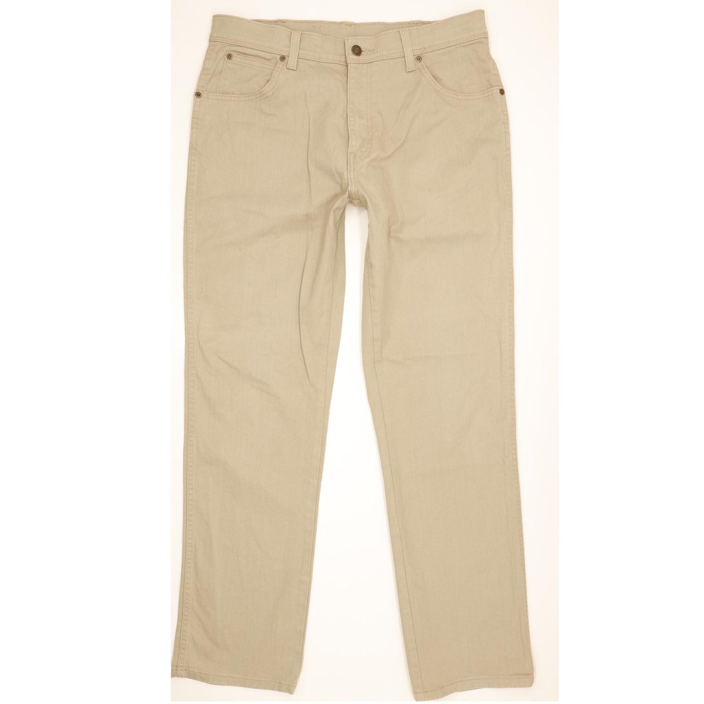 Wrangler Men Beige Straight Regular Stretch Jeans W34 L32