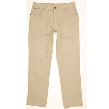 Wrangler Men Beige Straight Regular Stretch Jeans W34 L32