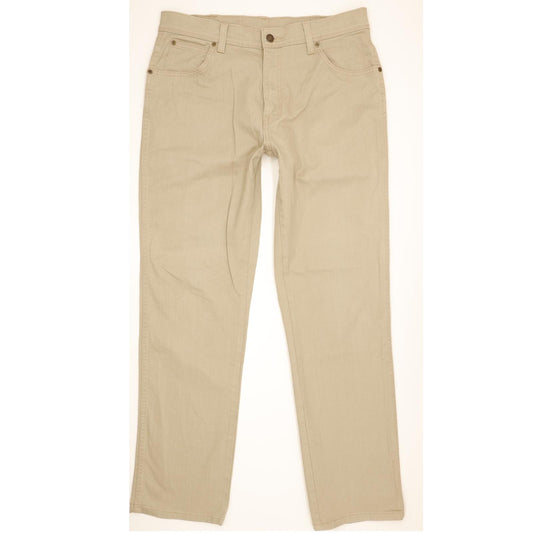 Wrangler Men Beige Straight Regular Stretch Jeans W34 L32