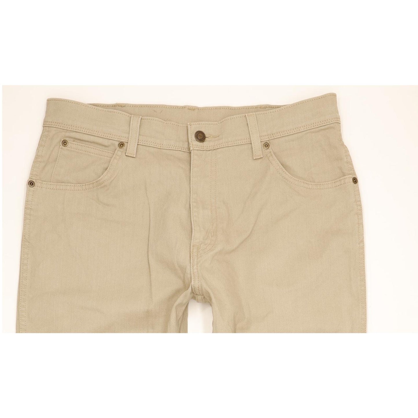 Wrangler Men Beige Straight Regular Stretch Jeans W34 L32