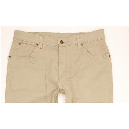 Wrangler Men Beige Straight Regular Stretch Jeans W34 L32