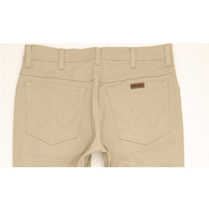 Wrangler Men Beige Straight Regular Stretch Jeans W34 L32