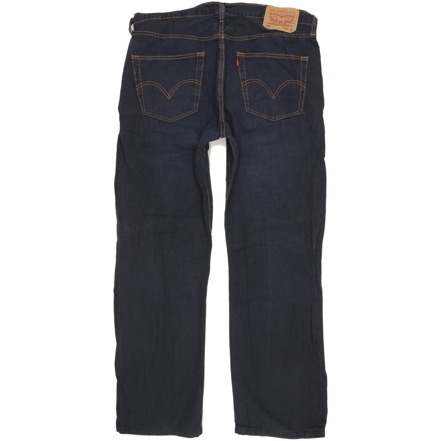 Levi's 501 Men Navy Straight Regular Trousers W36 L31