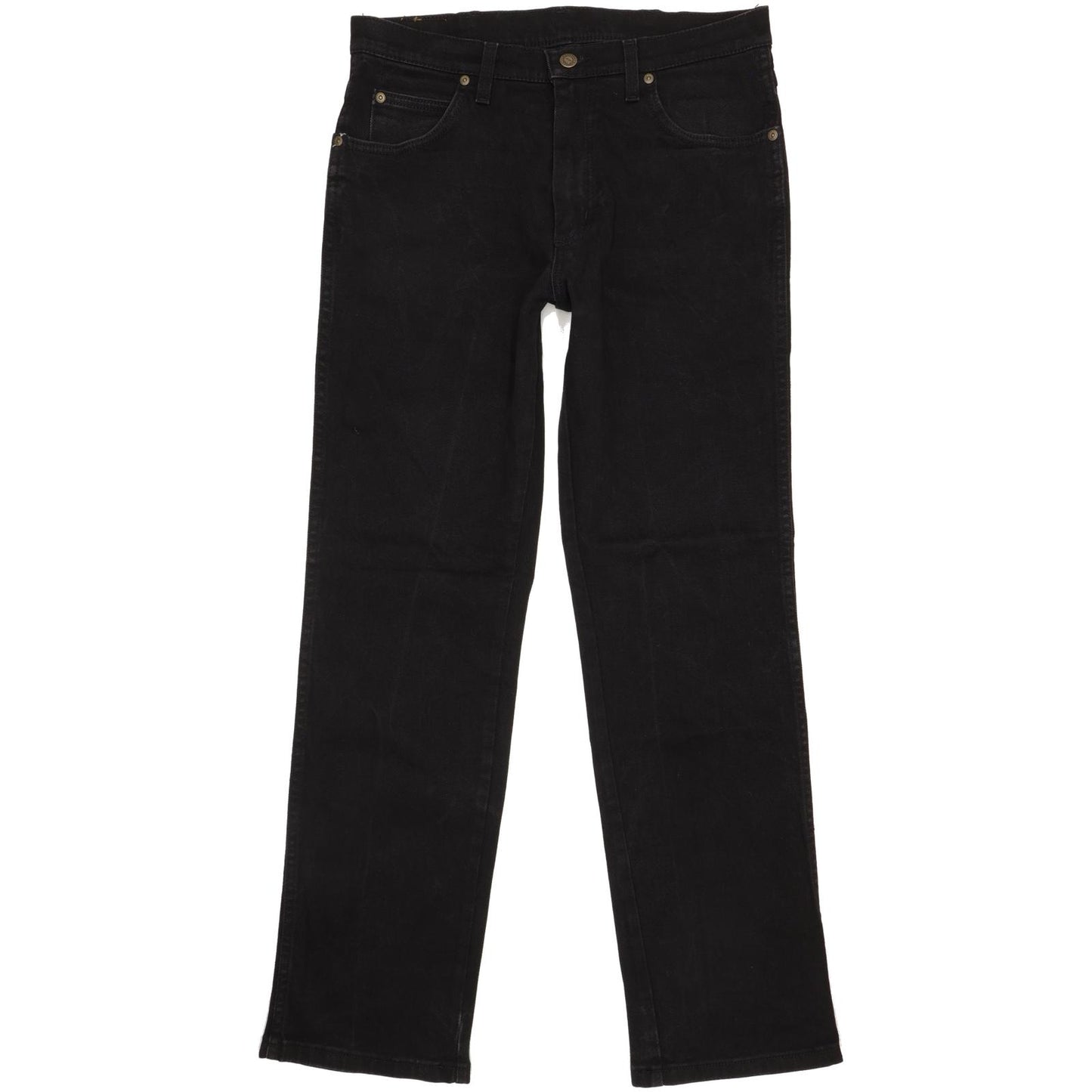 Wrangler Durable Quality Men Black Straight Regular Stretch Jeans W32 L31