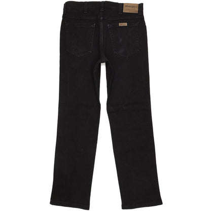 Wrangler Durable Quality Men Black Straight Regular Stretch Jeans W32 L31
