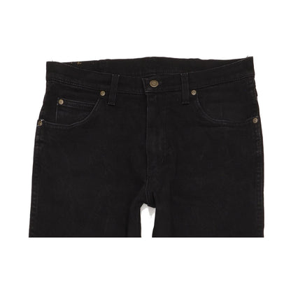 Wrangler Durable Quality Men Black Straight Regular Stretch Jeans W32 L31