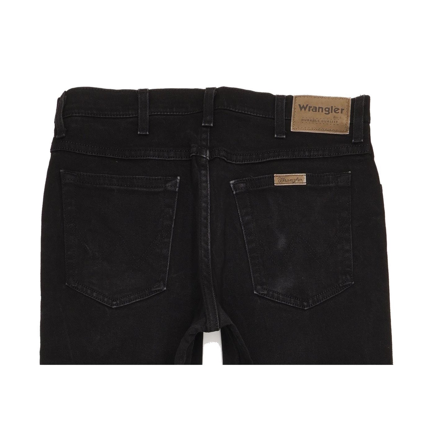 Wrangler Durable Quality Men Black Straight Regular Stretch Jeans W32 L31