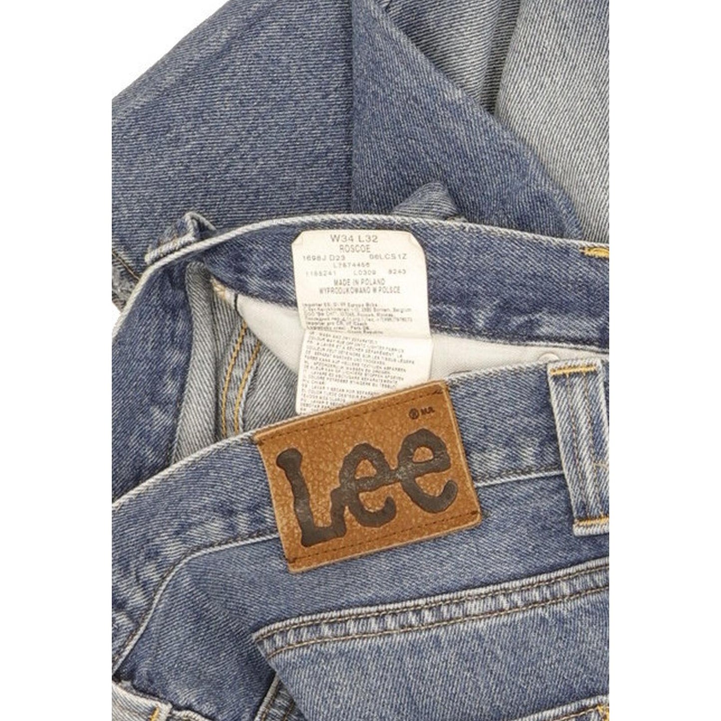Lee Roscoe Men Blue Straight Regular Jeans W34 L32