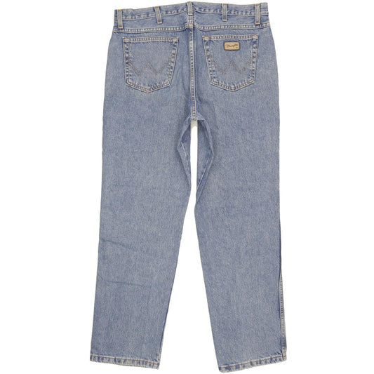 Wrangler Indiana Men Blue Straight Regular Jeans W38 L32