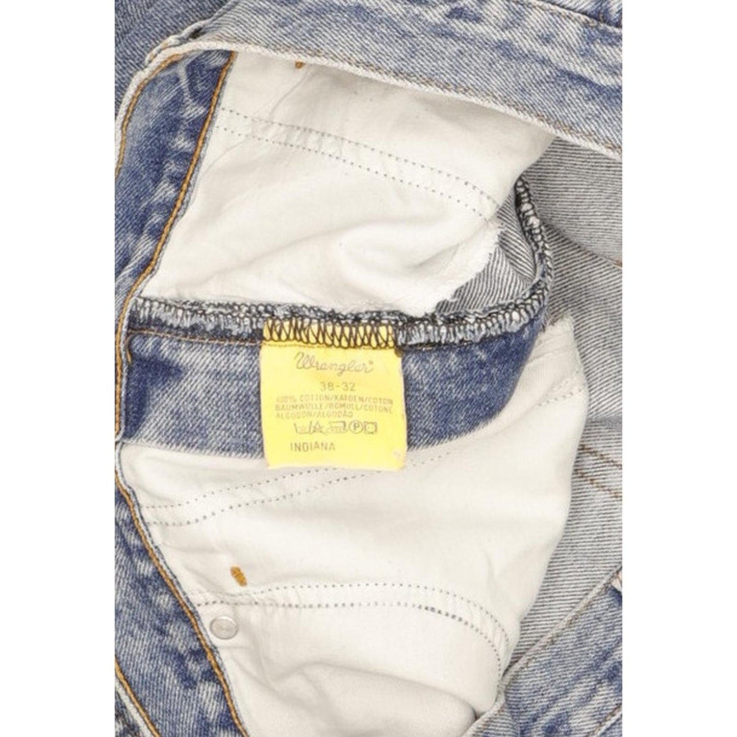 Wrangler Indiana Men Blue Straight Regular Jeans W38 L32