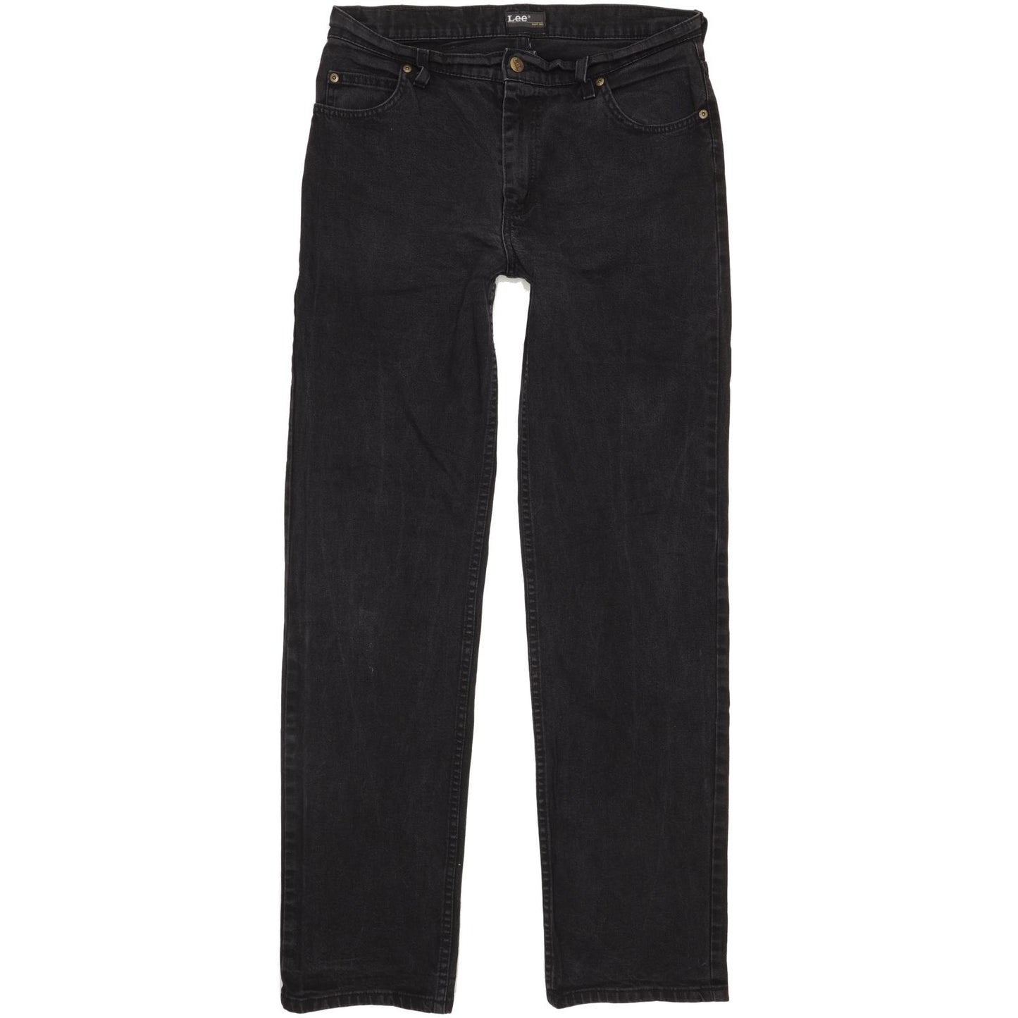 Lee Brooklyn Men Black Straight Regular Stretch Jeans W33 L34
