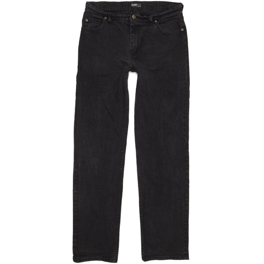 Lee Brooklyn Men Black Straight Regular Stretch Jeans W33 L34