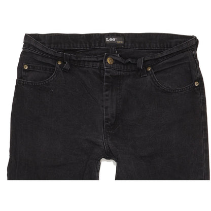 Lee Brooklyn Men Black Straight Regular Stretch Jeans W33 L34
