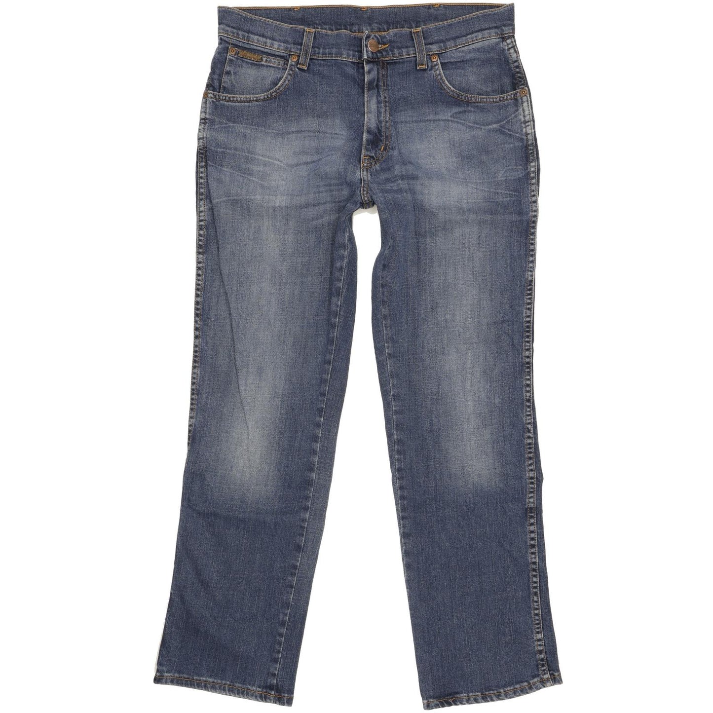 Wrangler Texas Men Blue Straight Regular Stretch Jeans W33 L30