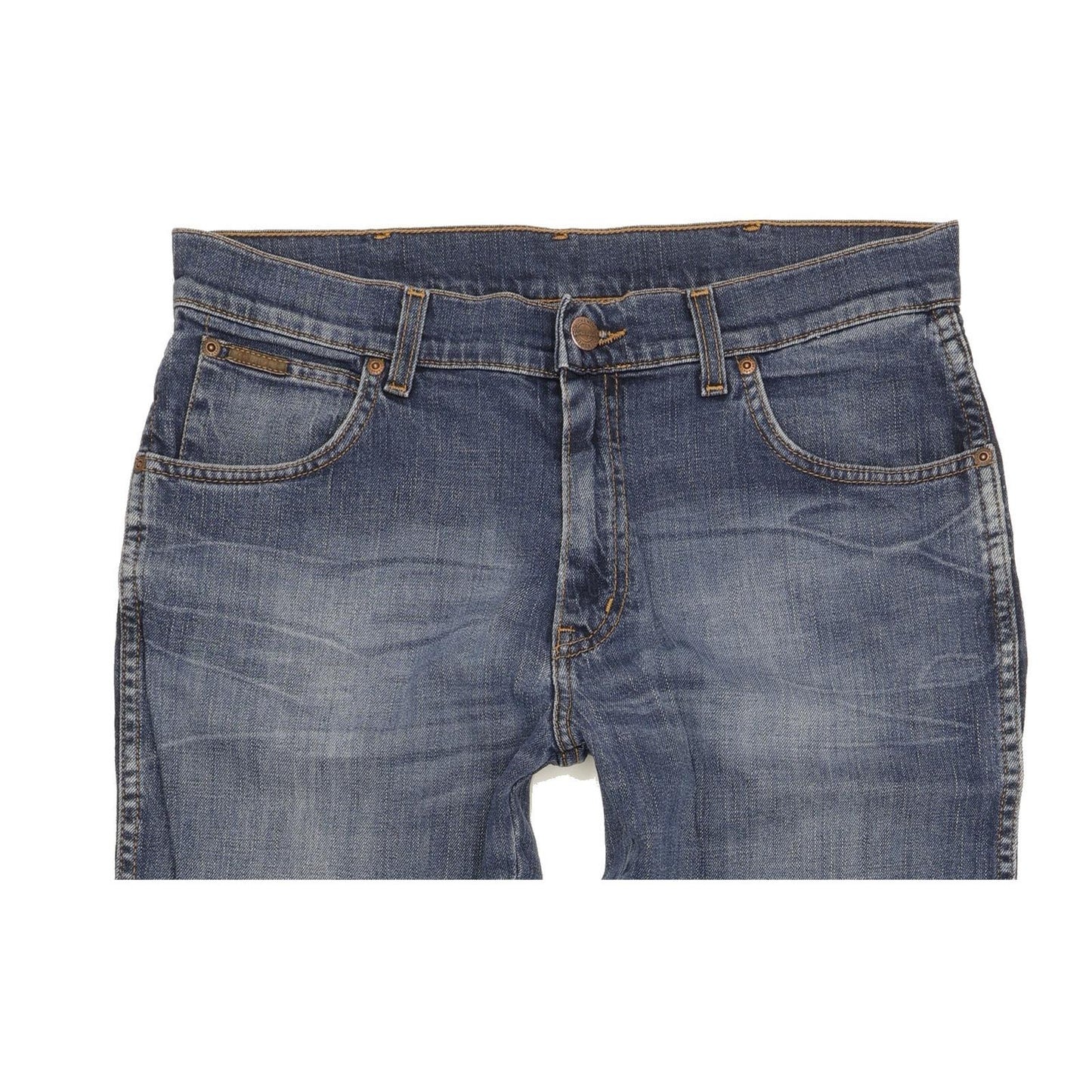 Wrangler Texas Men Blue Straight Regular Stretch Jeans W33 L30