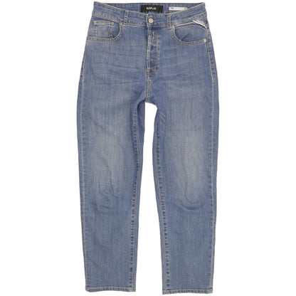 Replay Tyna Blue Straight Slim Mom Stretch Jeans High Waisted W28 L26
