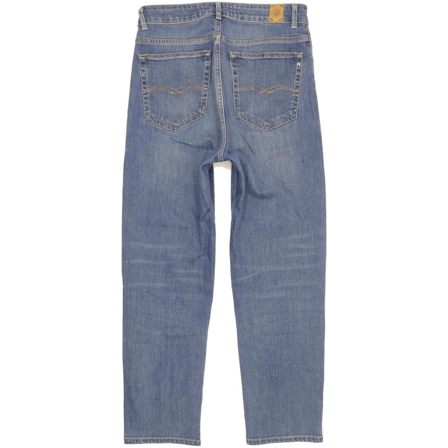 Replay Tyna Blue Straight Slim Mom Stretch Jeans High Waisted W28 L26