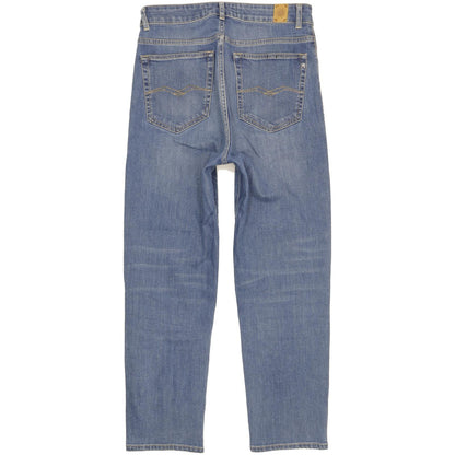 Replay Tyna Blue Straight Slim Mom Stretch Jeans High Waisted W28 L26