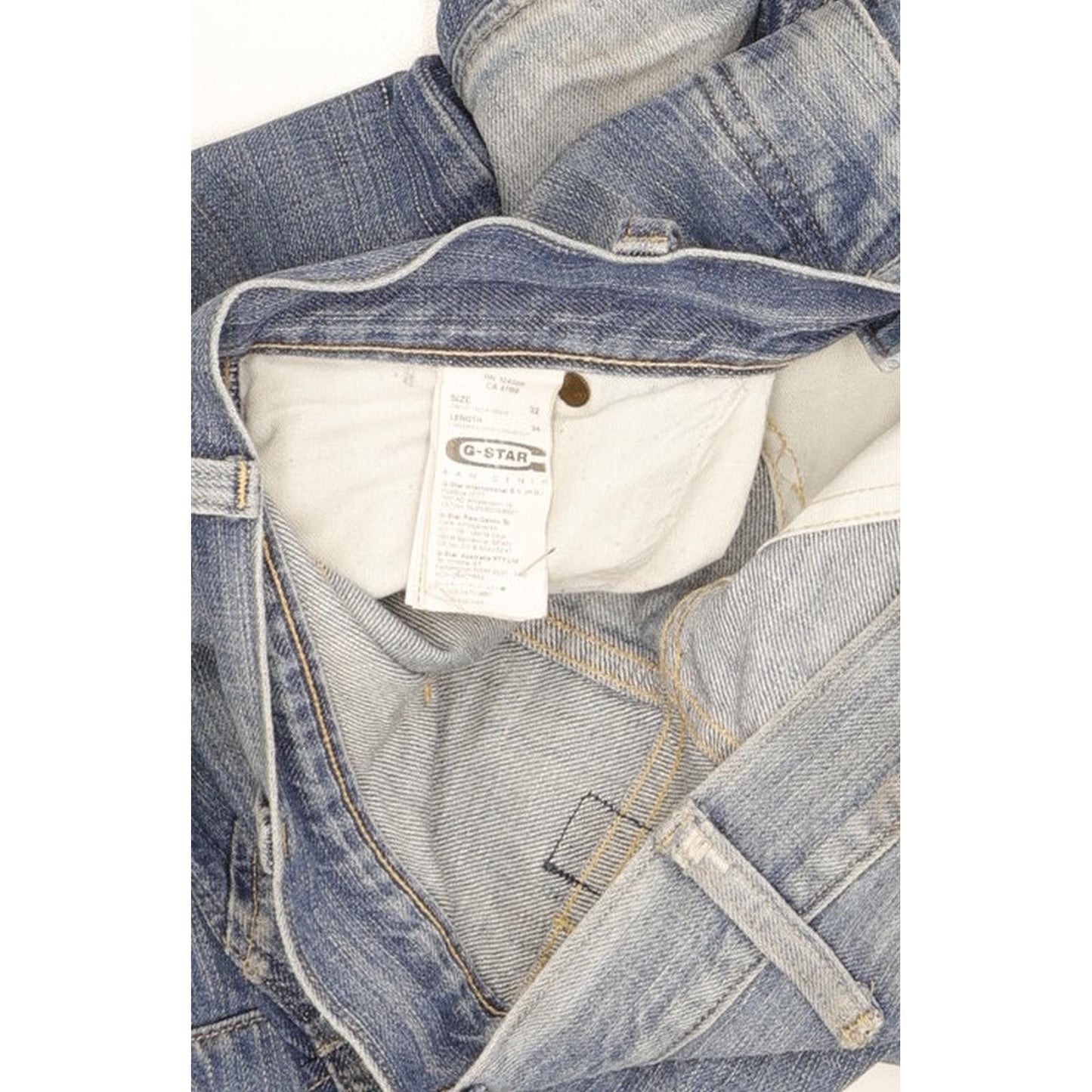 G-Star Elwood Narrow Men Blue Straight Regular Jeans W32 L34