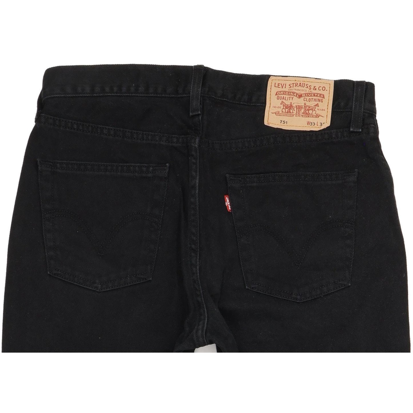 Levi's 751 Men Black Straight Regular Jeans W33 L31