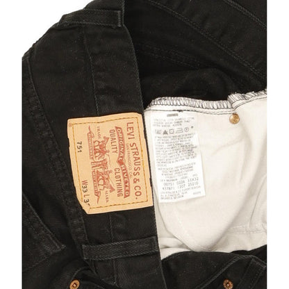 Levi's 751 Men Black Straight Regular Jeans W33 L31