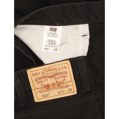 Levi's 505 Men Black Straight Regular Jeans W40 L32