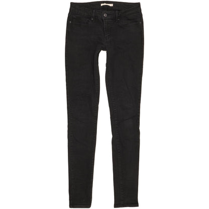 Levi's 711 Women Black Skinny Slim Stretch Jeans W27 L33
