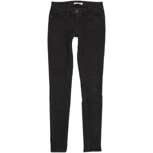 Levi's 711 Women Black Skinny Slim Stretch Jeans W27 L33