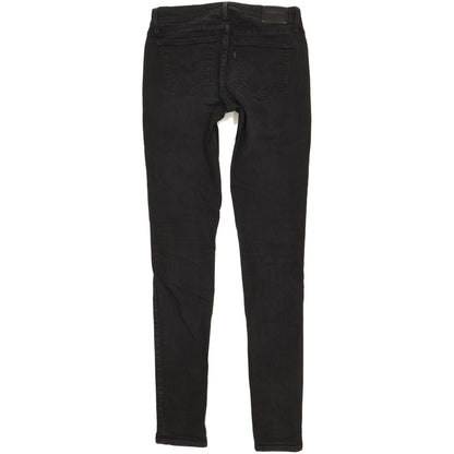 Levi's 711 Women Black Skinny Slim Stretch Jeans W27 L33