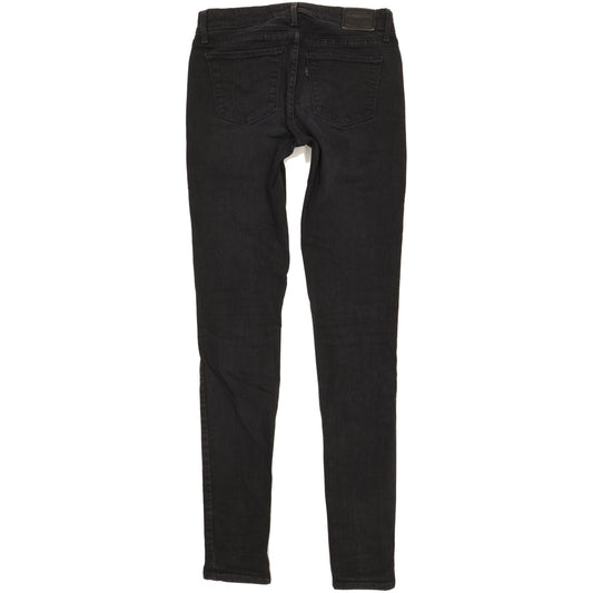 Levi's 711 Women Black Skinny Slim Stretch Jeans W27 L33