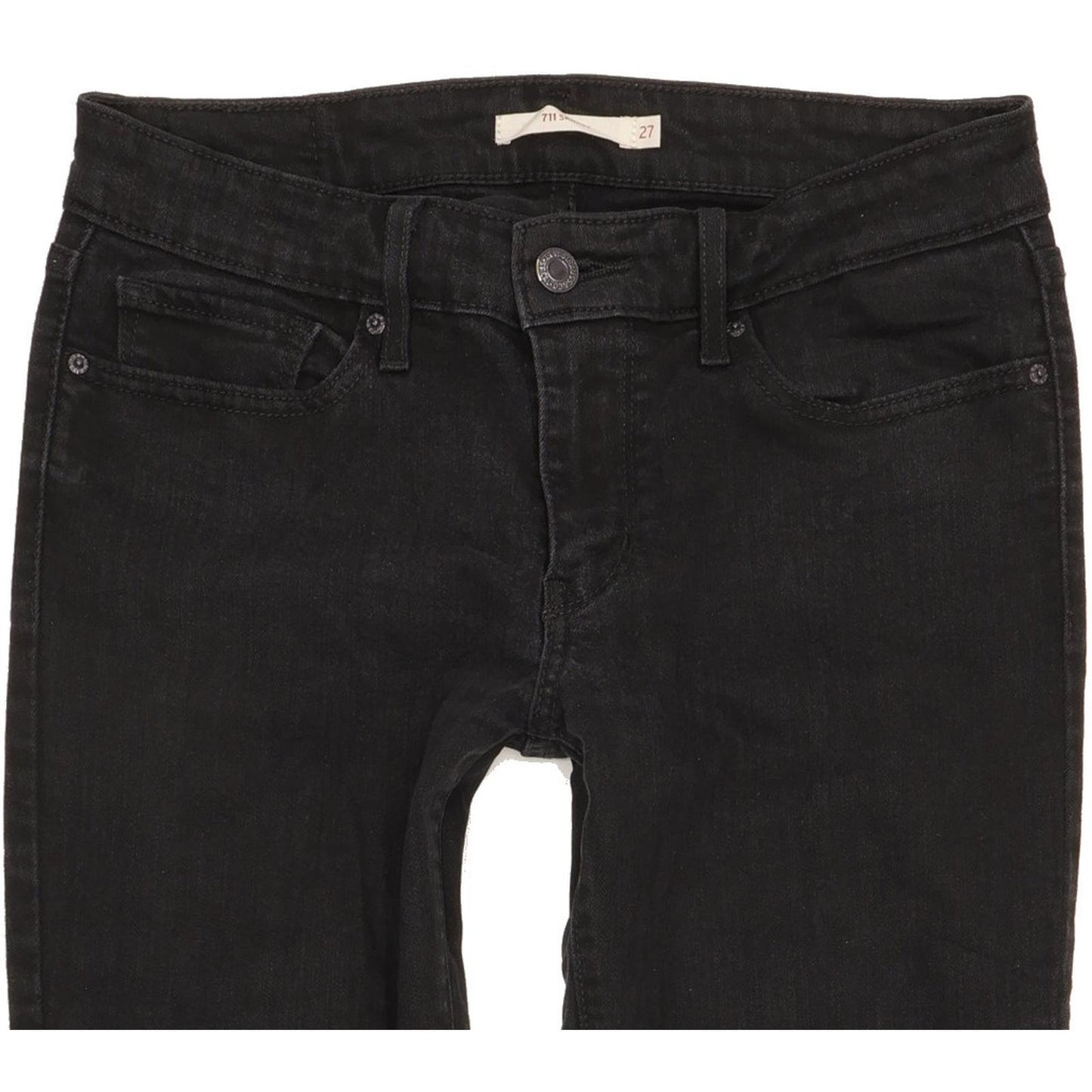 Levi's 711 Women Black Skinny Slim Stretch Jeans W27 L33