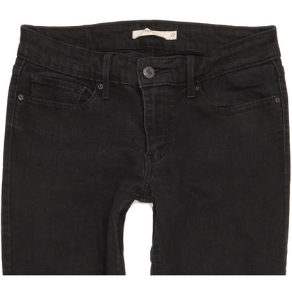 Levi's 711 Women Black Skinny Slim Stretch Jeans W27 L33