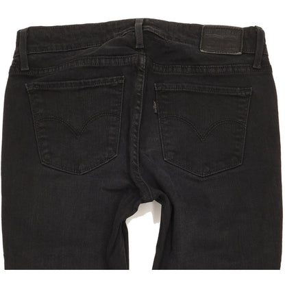 Levi's 711 Women Black Skinny Slim Stretch Jeans W27 L33