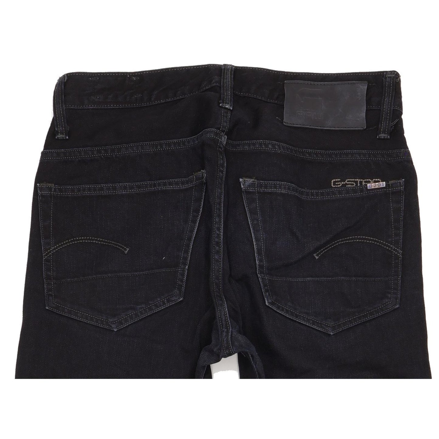 G-Star 3301 Men Black Straight Regular Jeans W32 L33