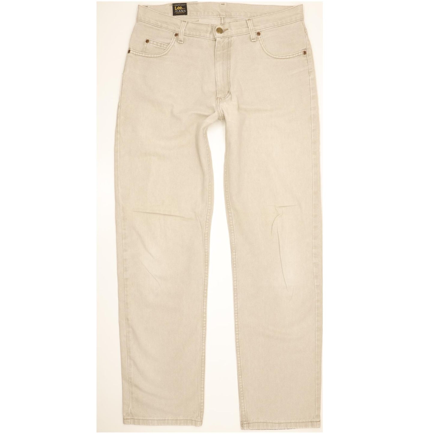 Lee Brooklyn Men Beige Straight Regular Jeans W34 L34