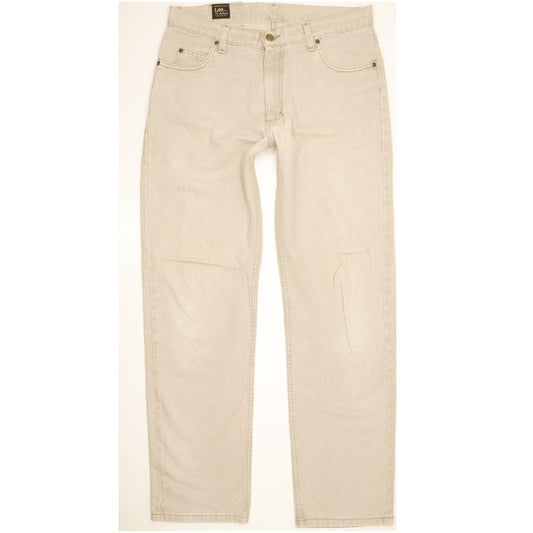 Lee Brooklyn Men Beige Straight Regular Jeans W34 L34