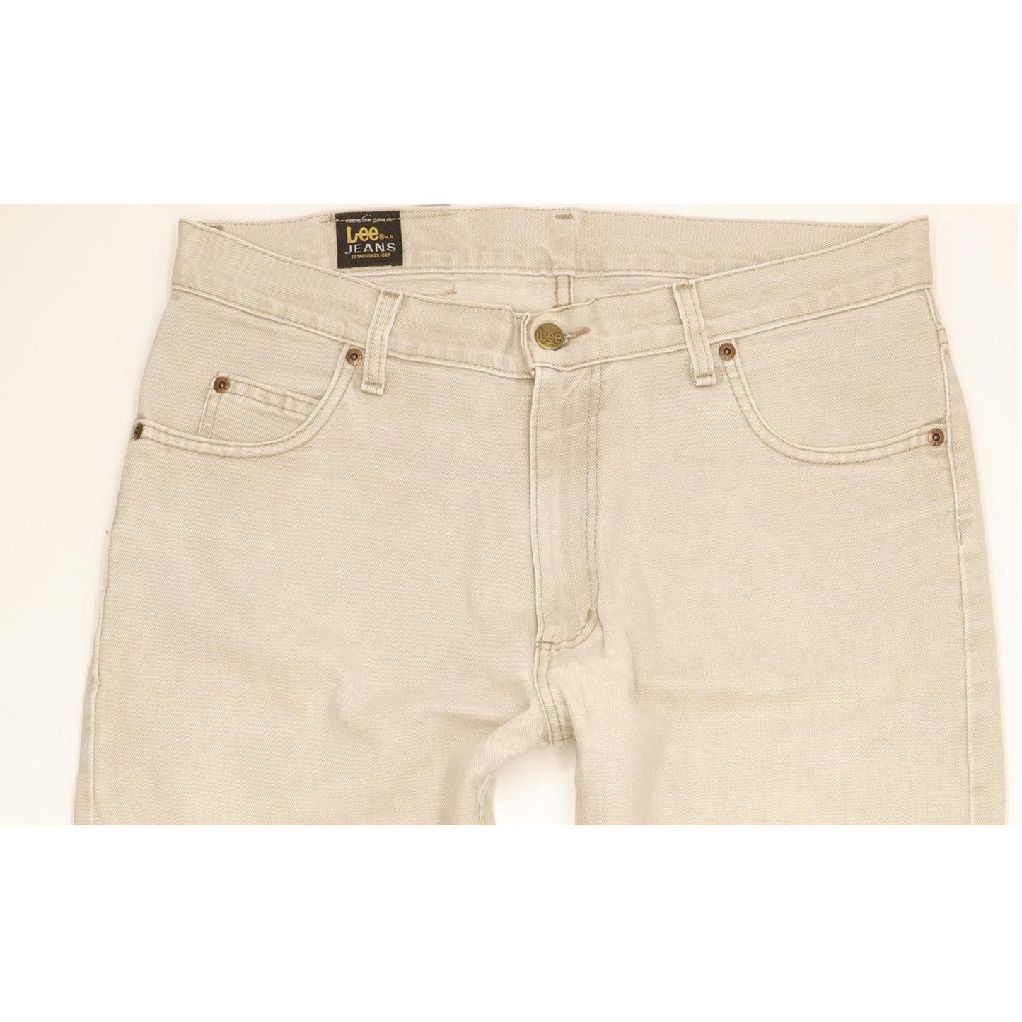 Lee Brooklyn Men Beige Straight Regular Jeans W34 L34