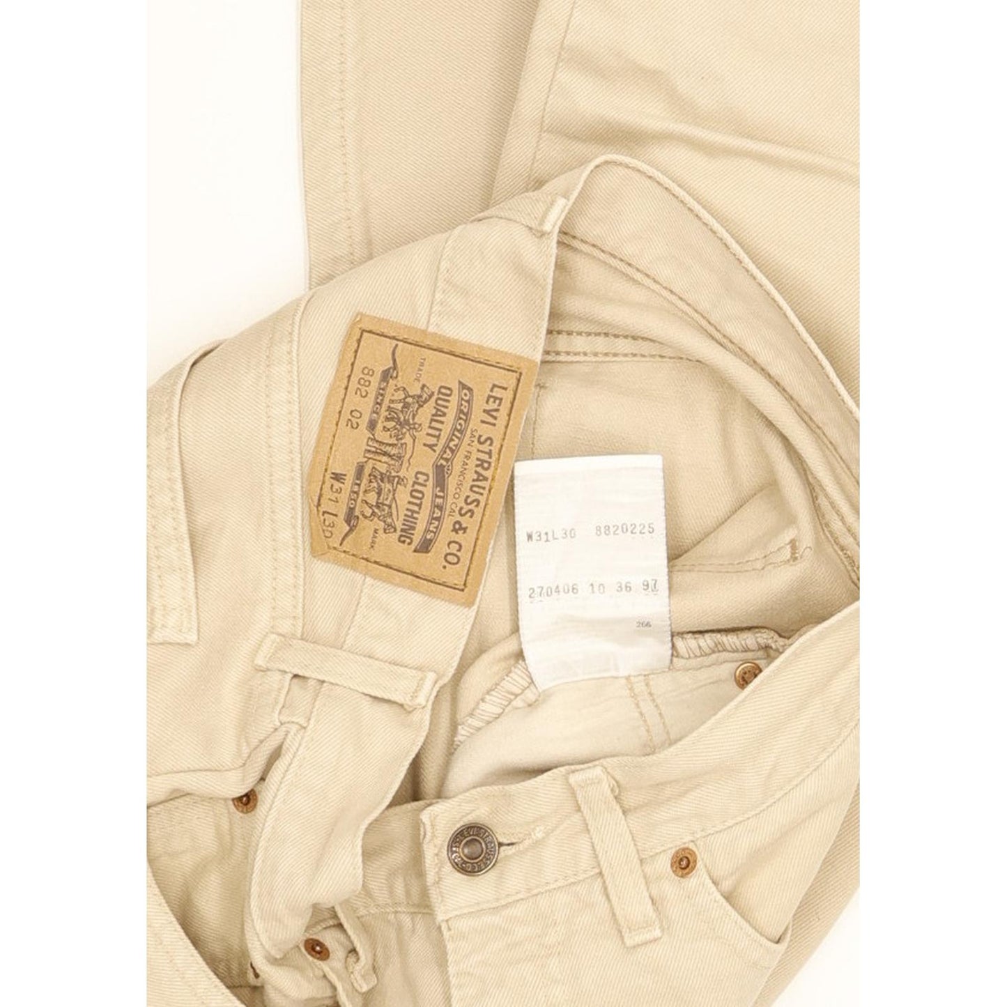 Levi's 882 Men Beige Straight Regular Jeans W30 L29